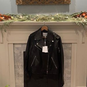 Derek Lam 10 Crosby lamb leather moto jacket
